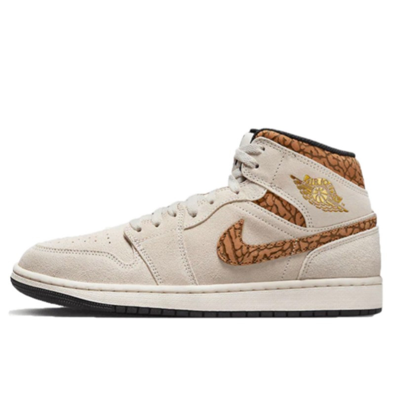 Air Jordan 1 Mid SE Brown Elephant - 1