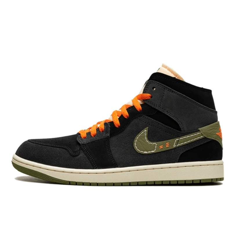 Air Jordan 1 Mid SE Craft Anthracite Light Olive - 1