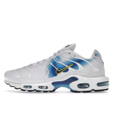 Nike Air Max Plus Spray Paint Swoosh White Blue - 1