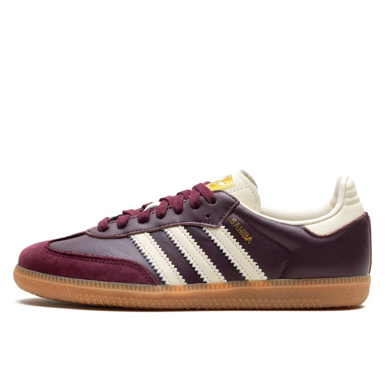 Adidas Samba OG Maroon Gold Metallic - 1