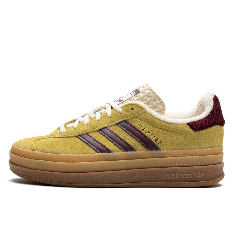 Adidas Gazelle Bold Almost Yellow Maroon - 1