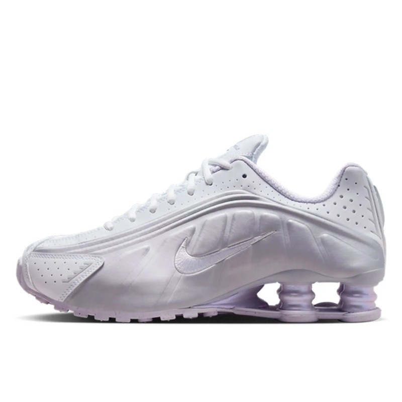 Nike Shox R4 White Metallic Platinum Barely Grape - 1