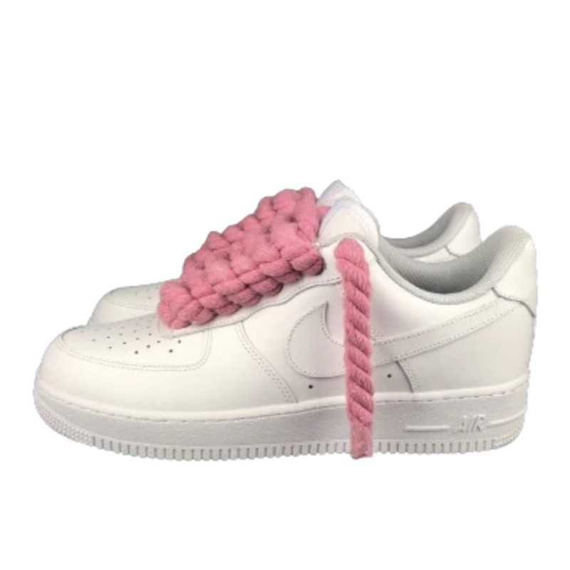 Air Force 1 Custom Lacet Corde Rose - 1