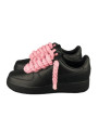 Air Force 1 Custom Lacet Corde Noir Rose - 1