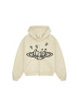 Broken Planet Zip Up Hoodie Bone White - 1