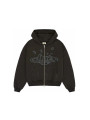 Broken Planet Zip Up Hoodie Soot Black - 1
