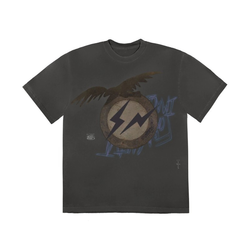 T-shirt Travis Scott Cactus Jack for Fragment Create Black - 1