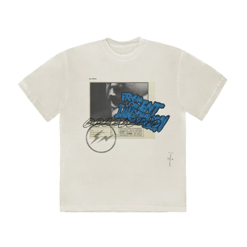 T-shirt Travis Scott Cactus Jack For Fragment Manifest White - 1