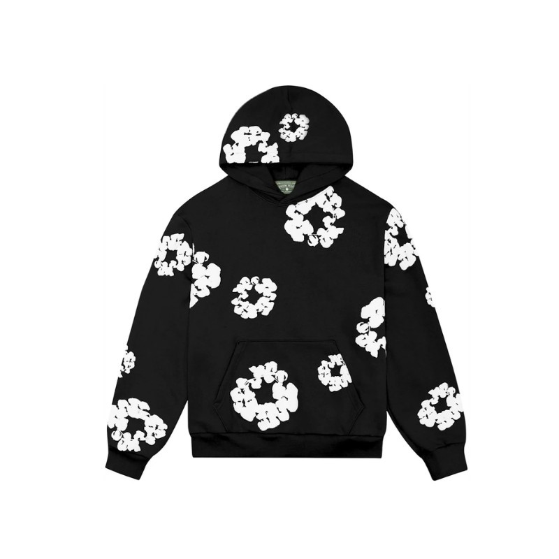 Hoodie Denim Tears The Cotton Wreath Black - 1
