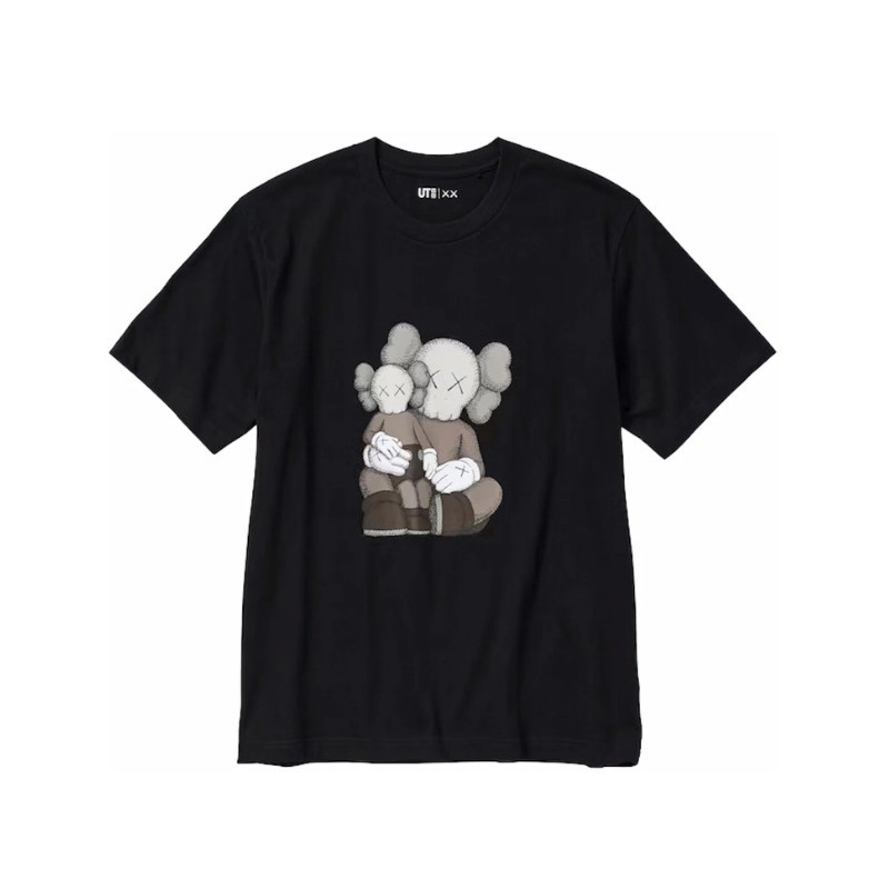 T-Shirt Kaws X Uniqlo Hug Black FW23 - 1