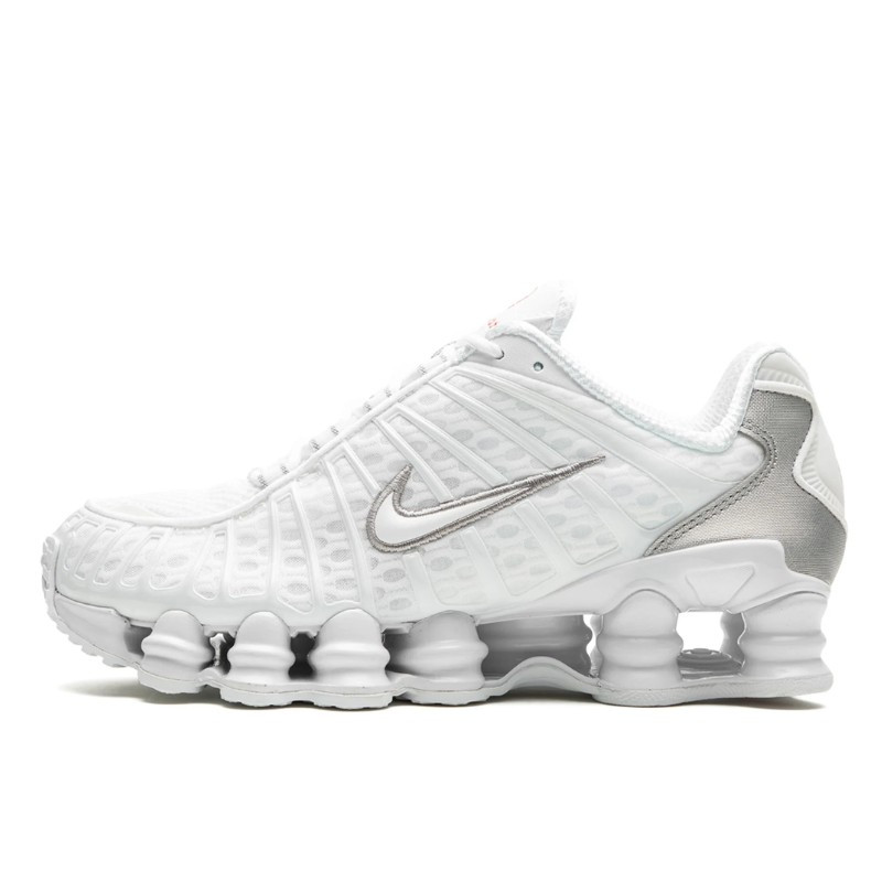 Nike Shox TL White Metallic Silver Orange - 1