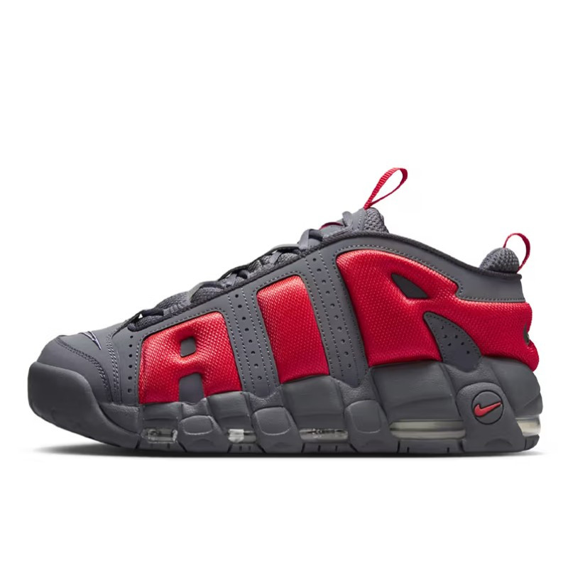 Nike Air More Uptempo Low Dark Grey Light Crimson - 1