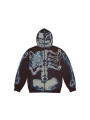 Full Zip Hoodie Travis Scott Cactus Jack For Fragment Skeleton Graffiti - 1