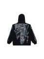 Full Zip Hoodie Travis Scott Cactus Jack For Fragment Skeleton Graffiti - 2