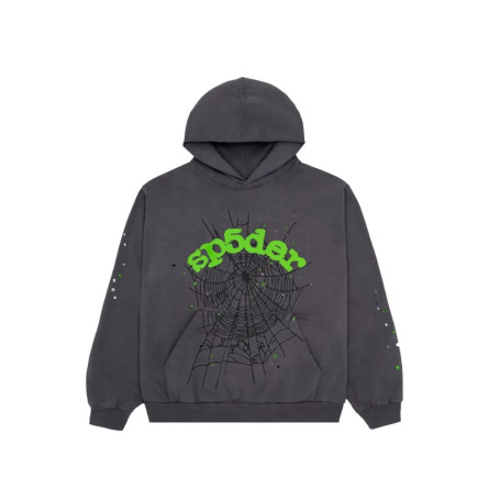 Hoodie Sp5der Wait Web Slate Grey - 1
