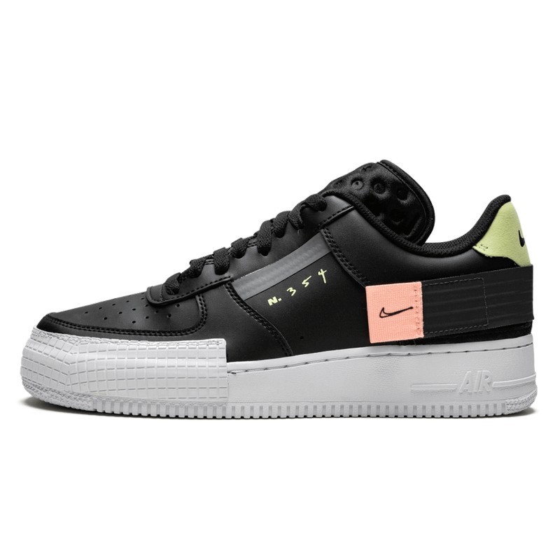 Nike Air Force 1 Low Drop Type Black, vue de côté