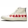 Converse Comme des Garçons High Blanche Multi Coeurs--162972C-Limited Resell 