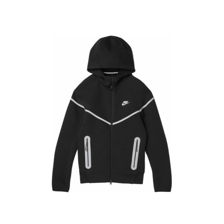 Full Zip Hoodie Nike Sportswear Tech Fleece Windrunner Black Bemis Silver - 1
