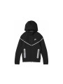Full Zip Hoodie Nike Sportswear Tech Fleece Windrunner Black Bemis Silver - 1