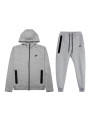 Full Zip Hoodie Joggers Set Nike Sportswear Tech Fleece Dark Heather Grey Black - 1