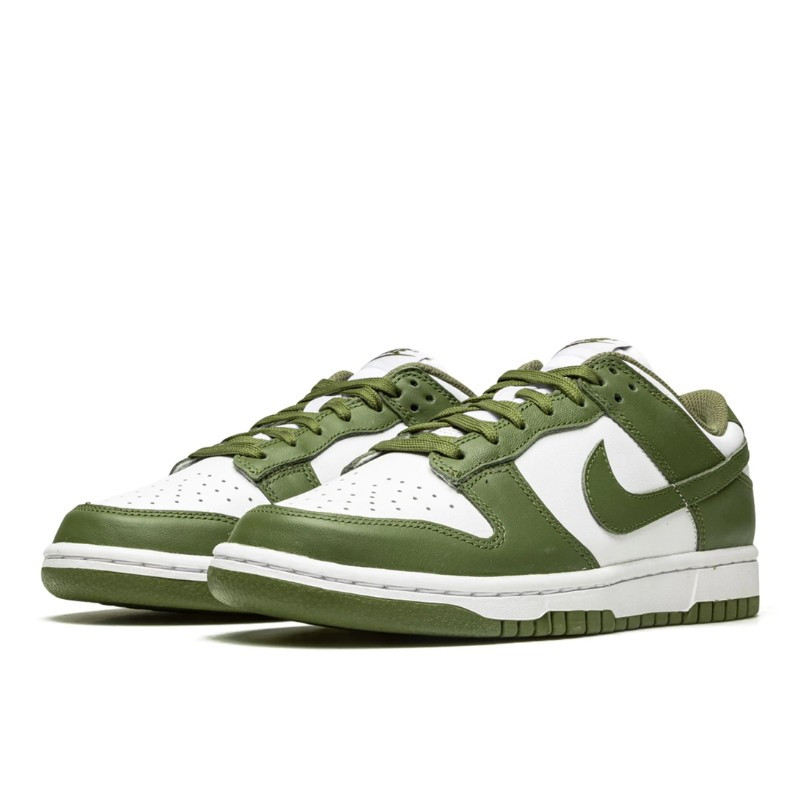 Nike Dunk White/Medium Olive-White