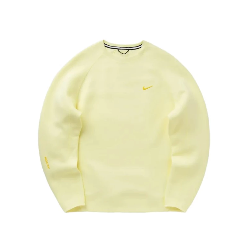 Nike Tech Fleece Crewneck Sweatshirt Nocta NRG Citron Tint Vivid Sulfur - 1