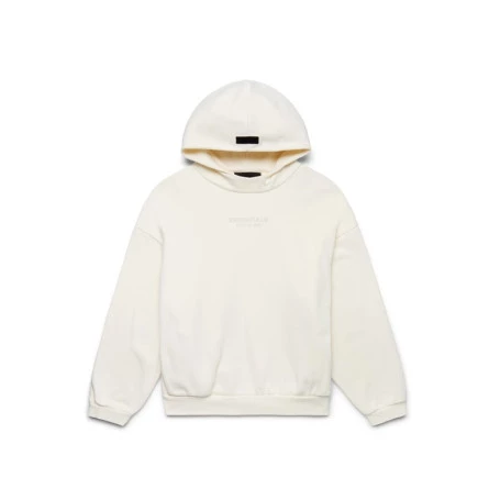 Hoodie Fear of God Essentials 3D Silicon Applique White