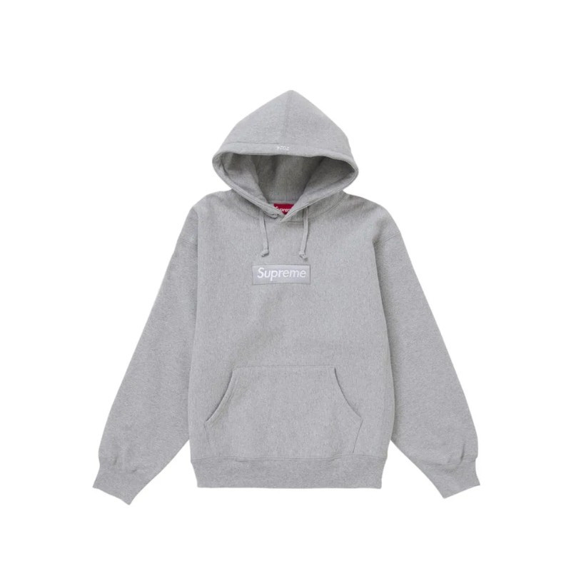 Hoodie Supreme Box Logo FW24 Ash Grey - 1