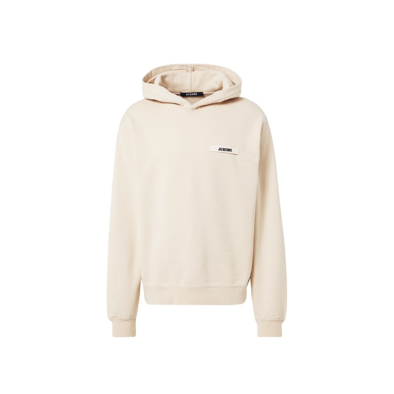 Jacquemus Grosgrain Hoodie Beige - 1
