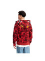 Full Zip Hoodie Bape Camo Shark Red - 2