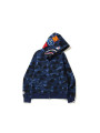 Full Zip Hoodie Bape Camo Shark Blue - 3