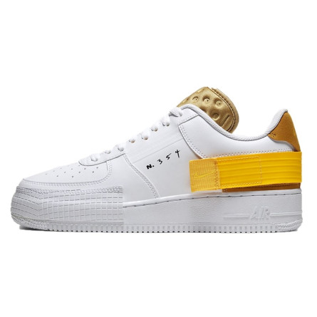 Air Force 1 Drop Type White Gold Yellow--AT7859-100-Limited Resell 