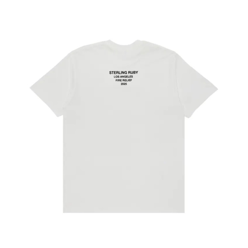 T-shirt Supreme Los Angeles Fire Relief Box Logo White | Limited