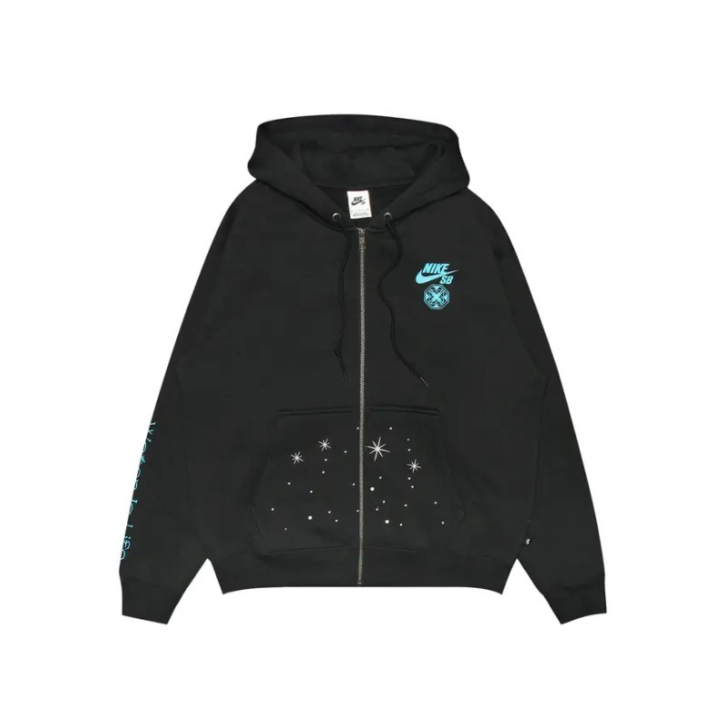 Zip Up Hooded Sweatshirt Greenwood L/S Max90 Nike SB x Di’Orr Black - 1