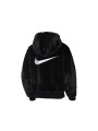 Faux Fur Jacket Nike Sportswear Essentials Black White - 2