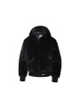 Faux Fur Jacket Nike Sportswear Essentials Black White - 1