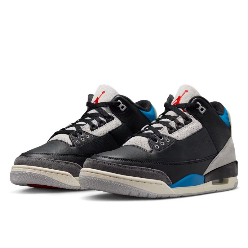 Jordan Air Jordan 3 Black/Chile Red/Neutral Grey/Military Blue/Coconut Milk