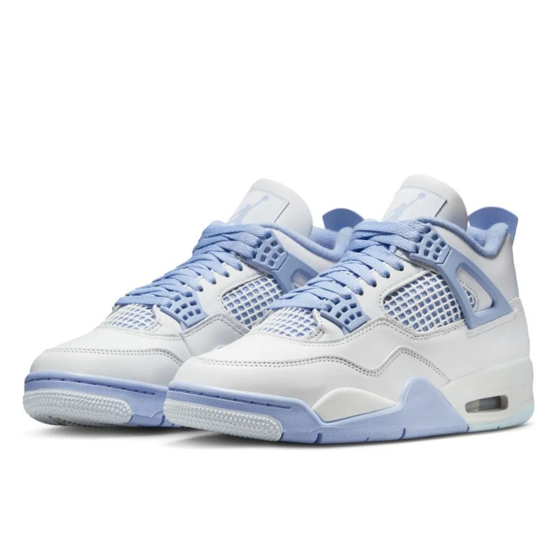 Jordan Air Jordan 4 White/Aluminum-Blue Tint-Oil Green