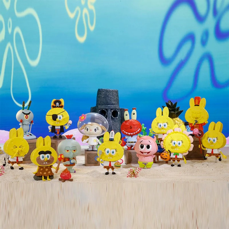 POP MART SpongeBob x LABUBU フィギュア Pop Mart Labubu The Monsters Spongebob Series Figure Single Blind