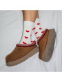Paire de chaussettes à cœurs rouges - 4