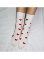 Paire de chaussettes à cœurs rouges - 1