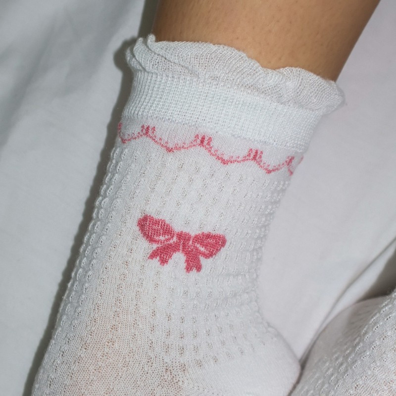 Paire de chaussettes à noeuds roses - 2