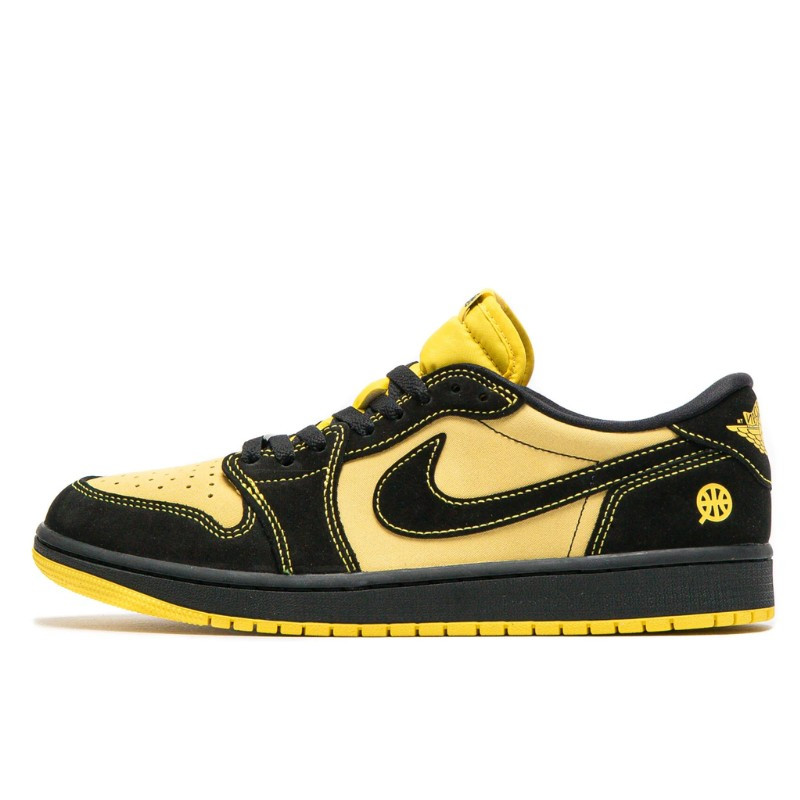 Air Jordan 1 Retro Low OG Quai 54 Black Tour Yellow Red - 1
