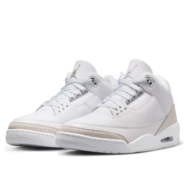 Jordan Air Jordan 3 White/White/Metallic Silver