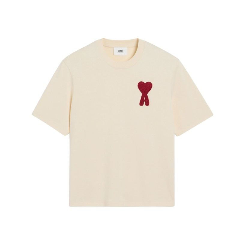 T-shirt Beige Patch Ami De Coeur En Coton - 1