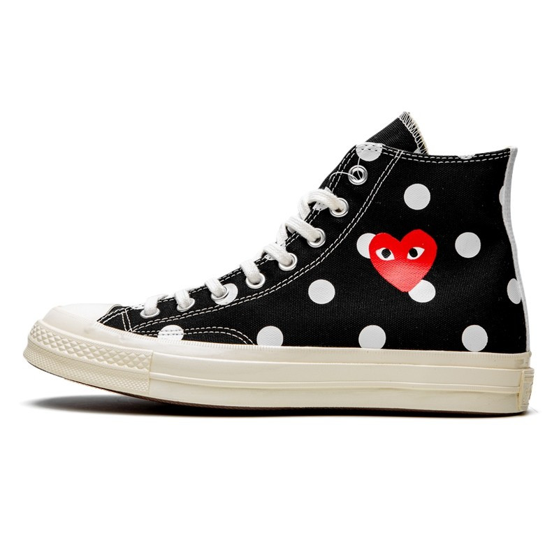 Converse Comme des Garçons Play à Pois Noir Haute--157250C-Limited Resell 
