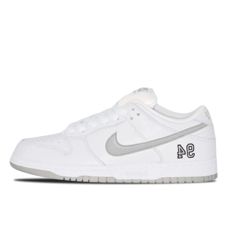 Nike SB Dunk Low Supreme 94 White Metallic Silver - 2