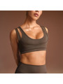 Nike x SKIMS Women's Matte Double Strap Scoop Bra Dark Sepia - 2
