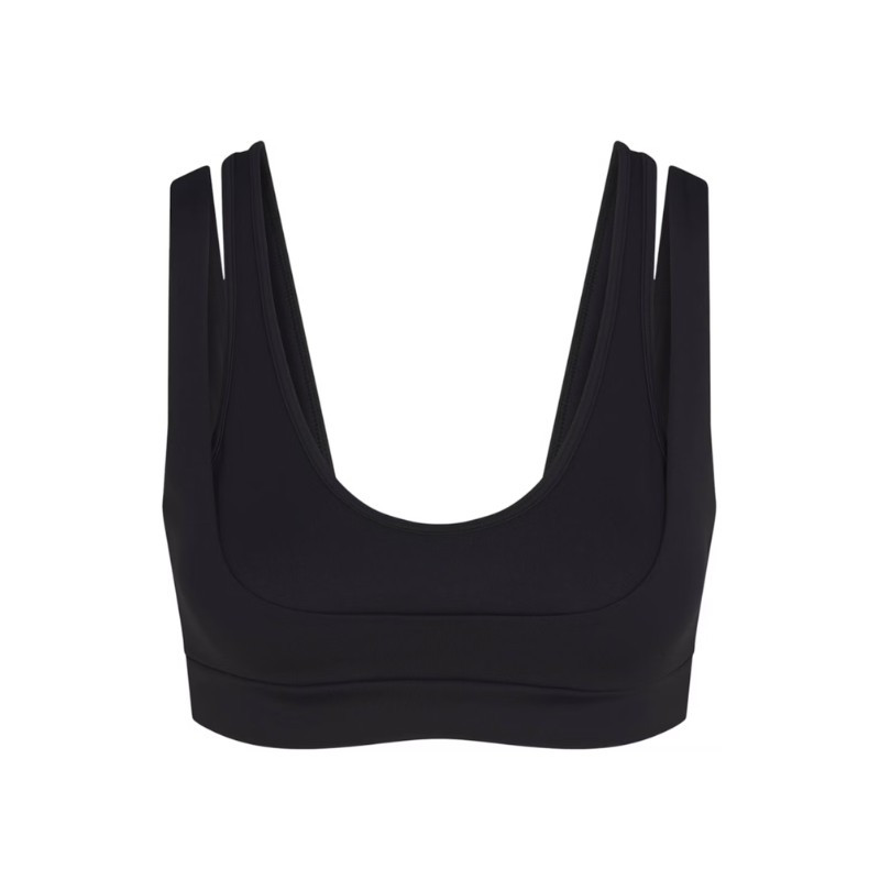 Nike x SKIMS Women's Matte Double Strap Scoop Bra Obsidian - 2