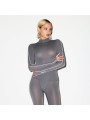 Nike x SKIMS Women's Weightless Layers Mock Neck Long Sleeve Top Lead - 2